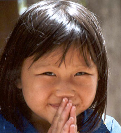 Thai Child wai.